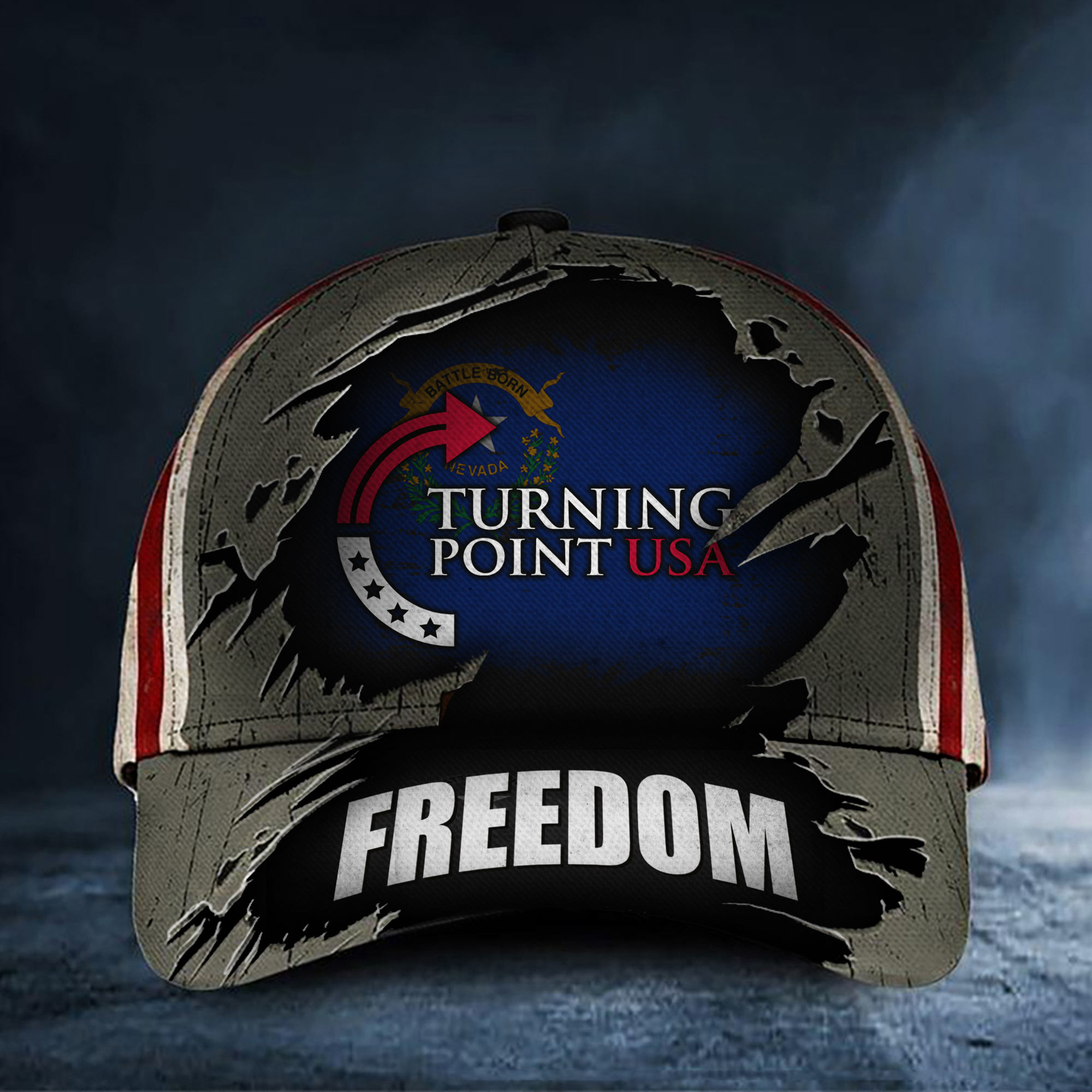 Charlie Kirk Freedom Hat Turning Point USA Silver Freedom Baseball Cap For Patriots