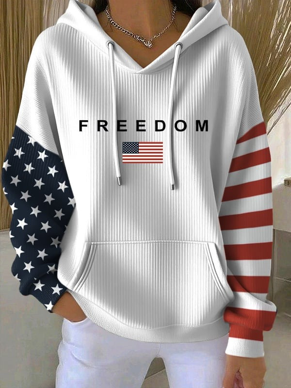 Charlie Kirk Freedom Hoodie American Flag Charlie Kirk Patriotic Gifts For Conservative