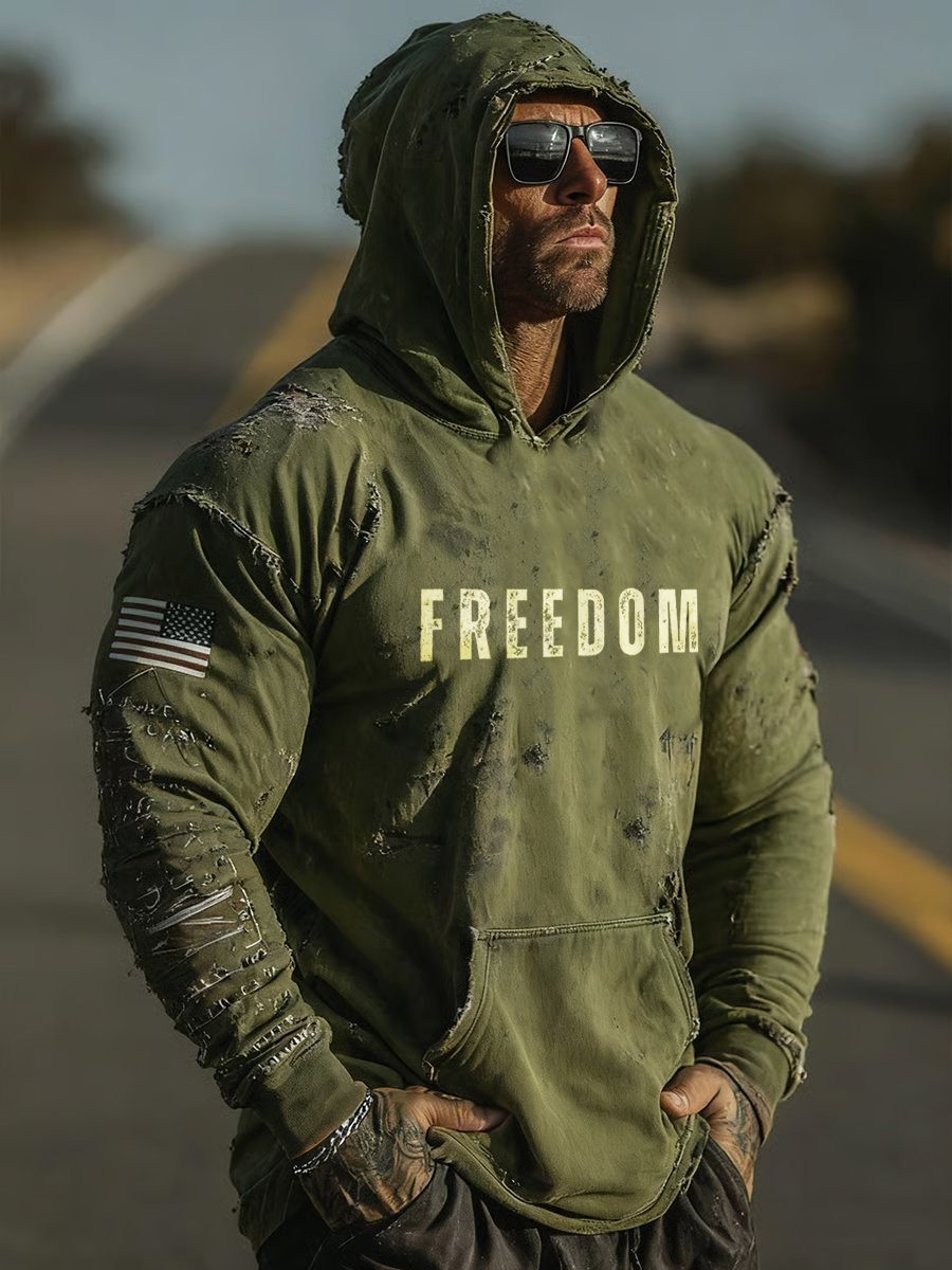 Charlie Kirk Freedom Hoodie American Flag Logo Commemorative TPUSA Freedom Gifts Merch
