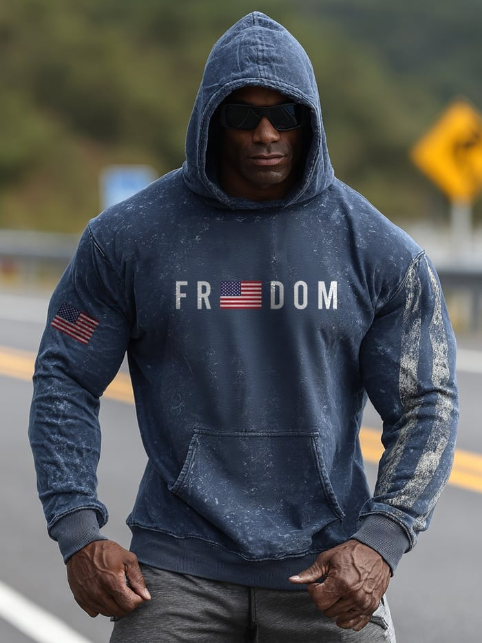 Charlie Kirk Freedom Hoodie American Flag RIP Charlie Kirk Merch Gifts For Dad