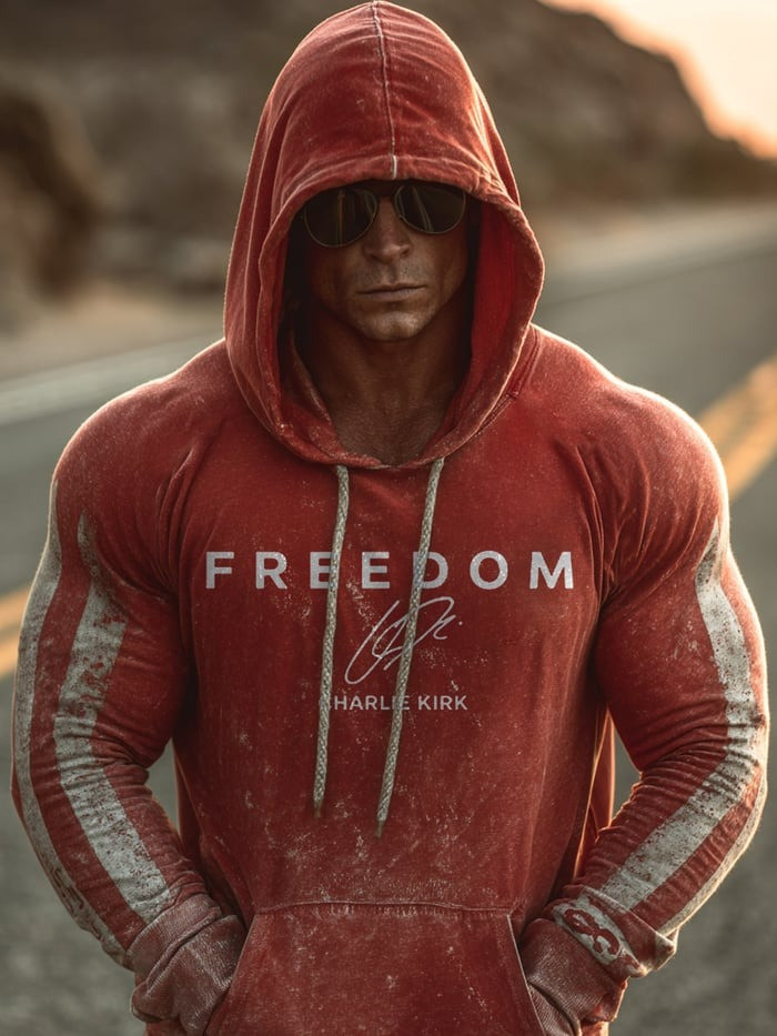 Charlie Kirk Freedom Hoodie Charlie Kirk Hand Sign Remembrance Gifts For Family