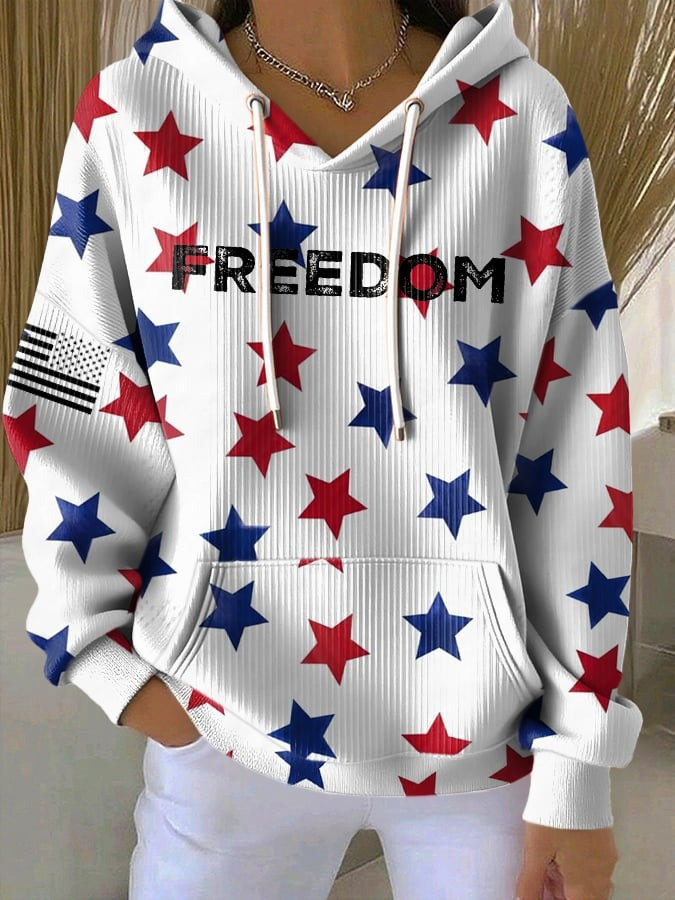 Charlie Kirk Freedom Hoodie Flag USA Stars Outfit Gifts For Republican Supporters