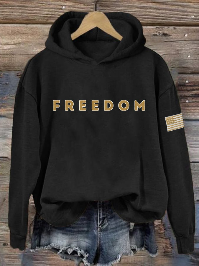 Charlie Kirk Freedom Hoodie Freedom For Charlie Kirk USA Flag Logo Best Charlie Kirk Merch
