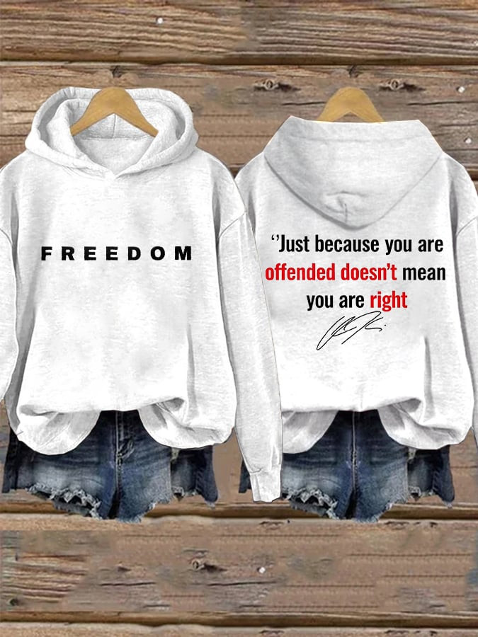 Charlie Kirk Freedom Hoodie Freedom Offended Doesn't Right Charlie Kirk Memorial Merch