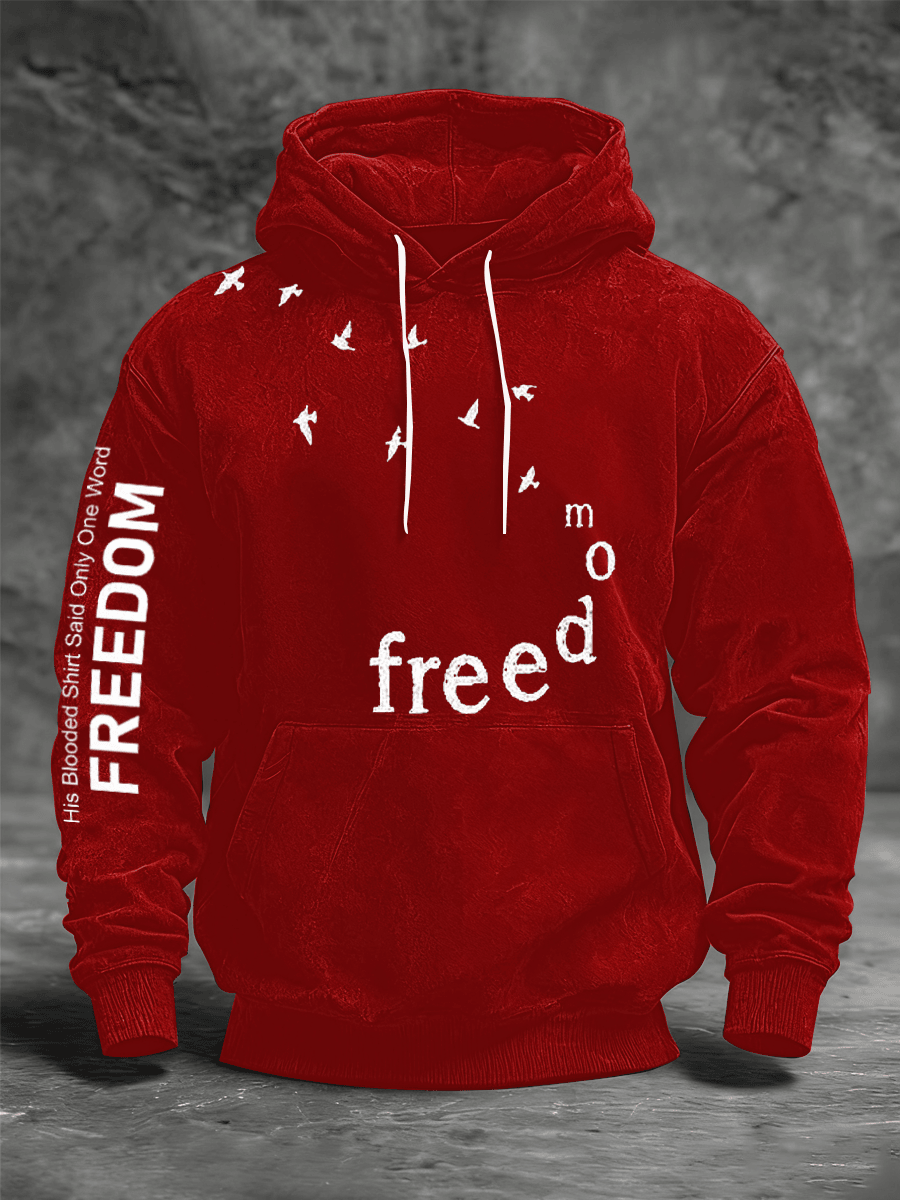 Charlie Kirk Freedom Hoodie His Bloodied Shirt Said Only One Word Charlie Memorial Apparel