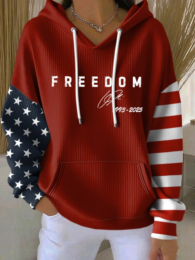 Charlie Kirk Freedom Hoodie Live Free Charlie Kirk Shirt Signed Freedom Merch Gifts