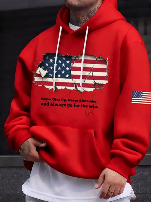Charlie Kirk Freedom Hoodie Never Give Up Never Surrender Charlie Kirk Statement Clothing