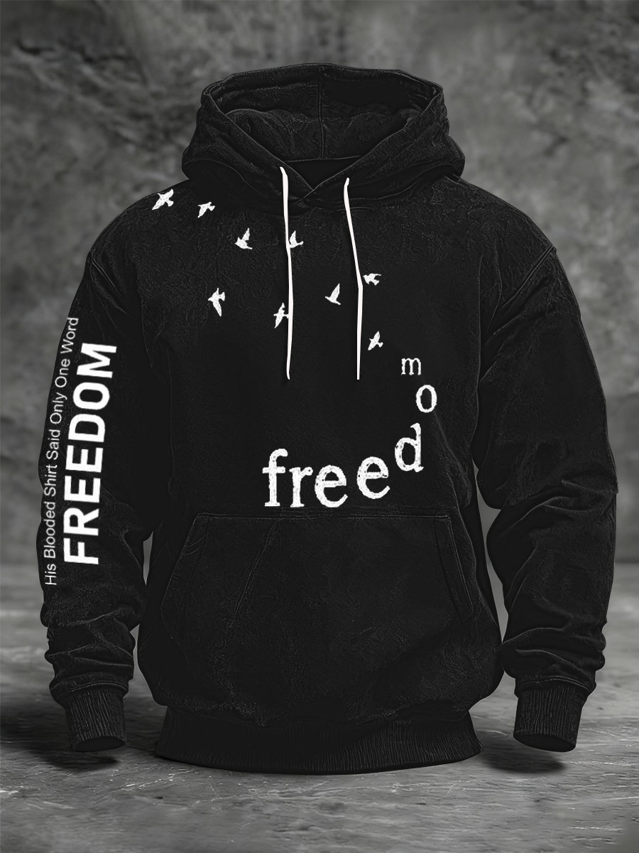 Charlie Kirk Freedom Hoodie Only One Word Clothing Memorial Gifts For Patriots