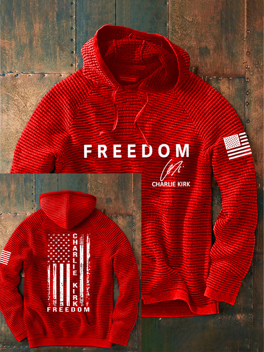 Charlie Kirk Freedom Hoodie Red Freedom Shirt Signed Charlie Kirk Live Free Merch