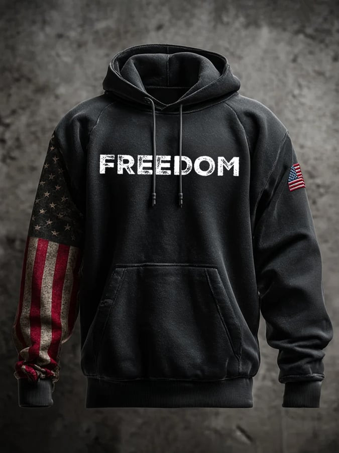 Charlie Kirk Freedom Hoodie TPUSA Freedom American Flag Merch Gifts For Him