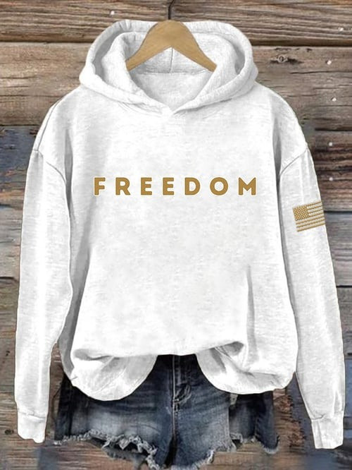 Charlie Kirk Freedom Hoodie USA Flag In Loving Memory Gifts For Republican Supporters