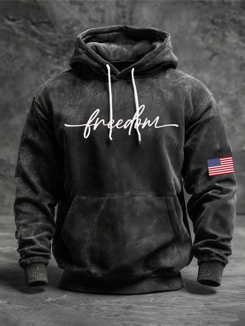 Charlie Kirk Freedom Hoodie USA Flag RIP Charlie Clothing Merch For Supporters