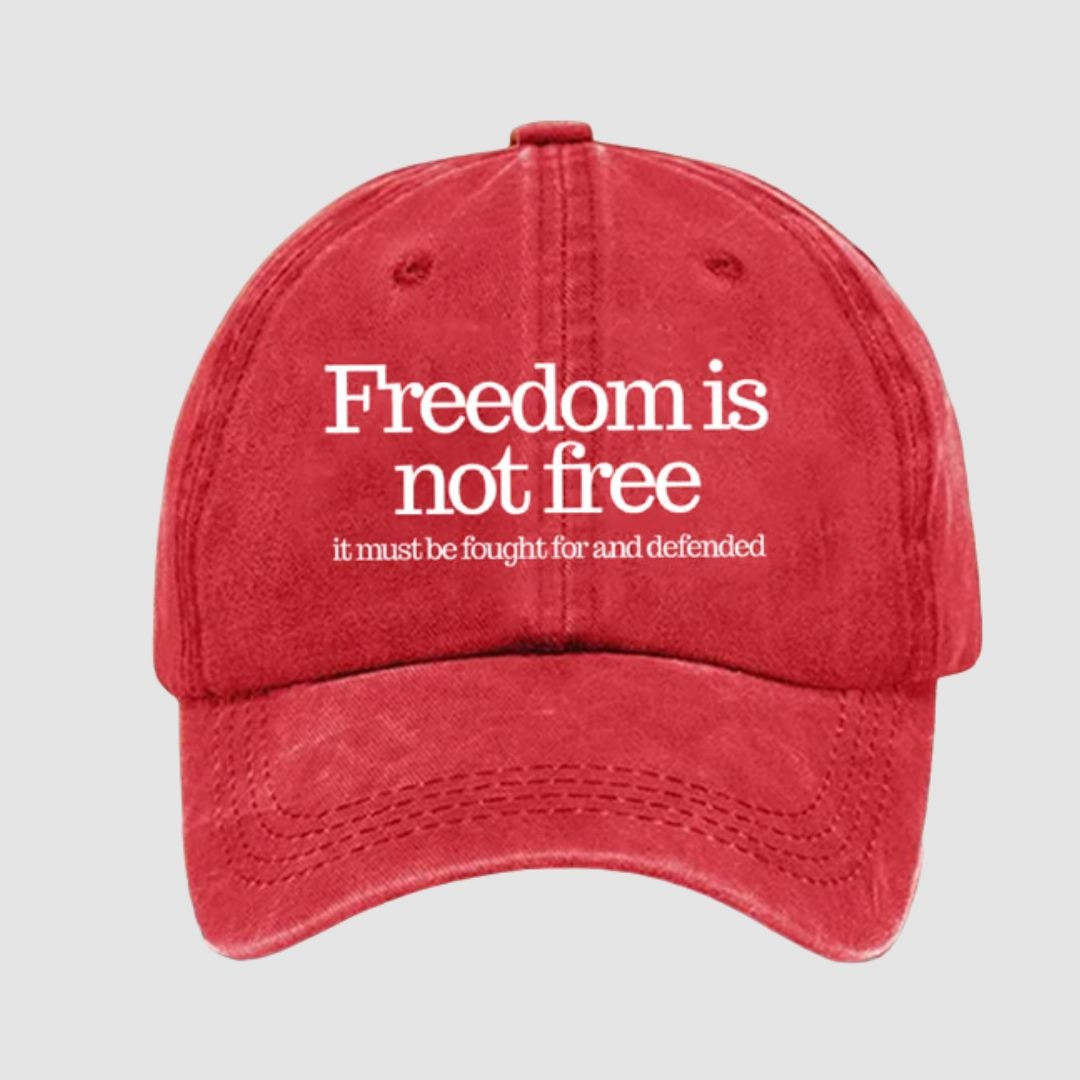 Charlie Kirk Freedom Is Not Free Hat It Must Be Fought And Defended Baseball Cap