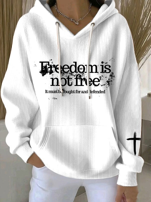 Charlie Kirk Freedom is Not Free Hoodie It Must Be Fought For And Defended Gifts For Her