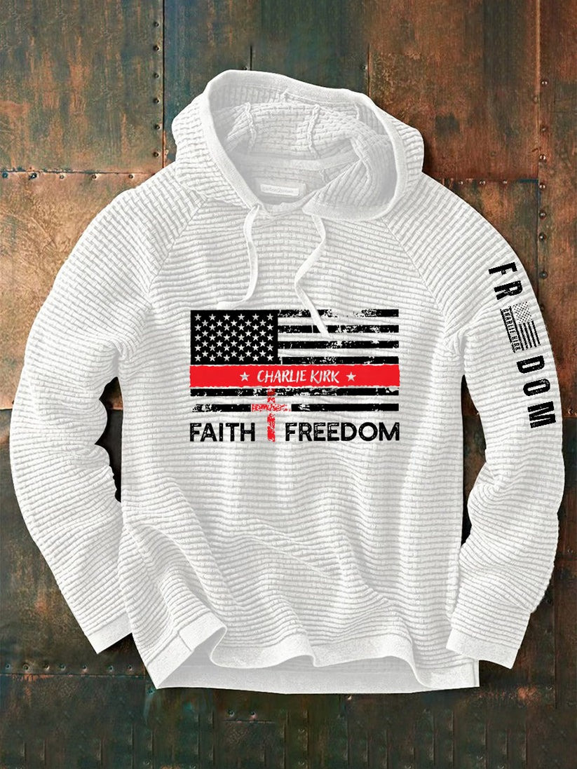 Charlie Kirk Freedom Is Not Free Printed Long-Sleeved Hoodie Best Gift For America Supporters