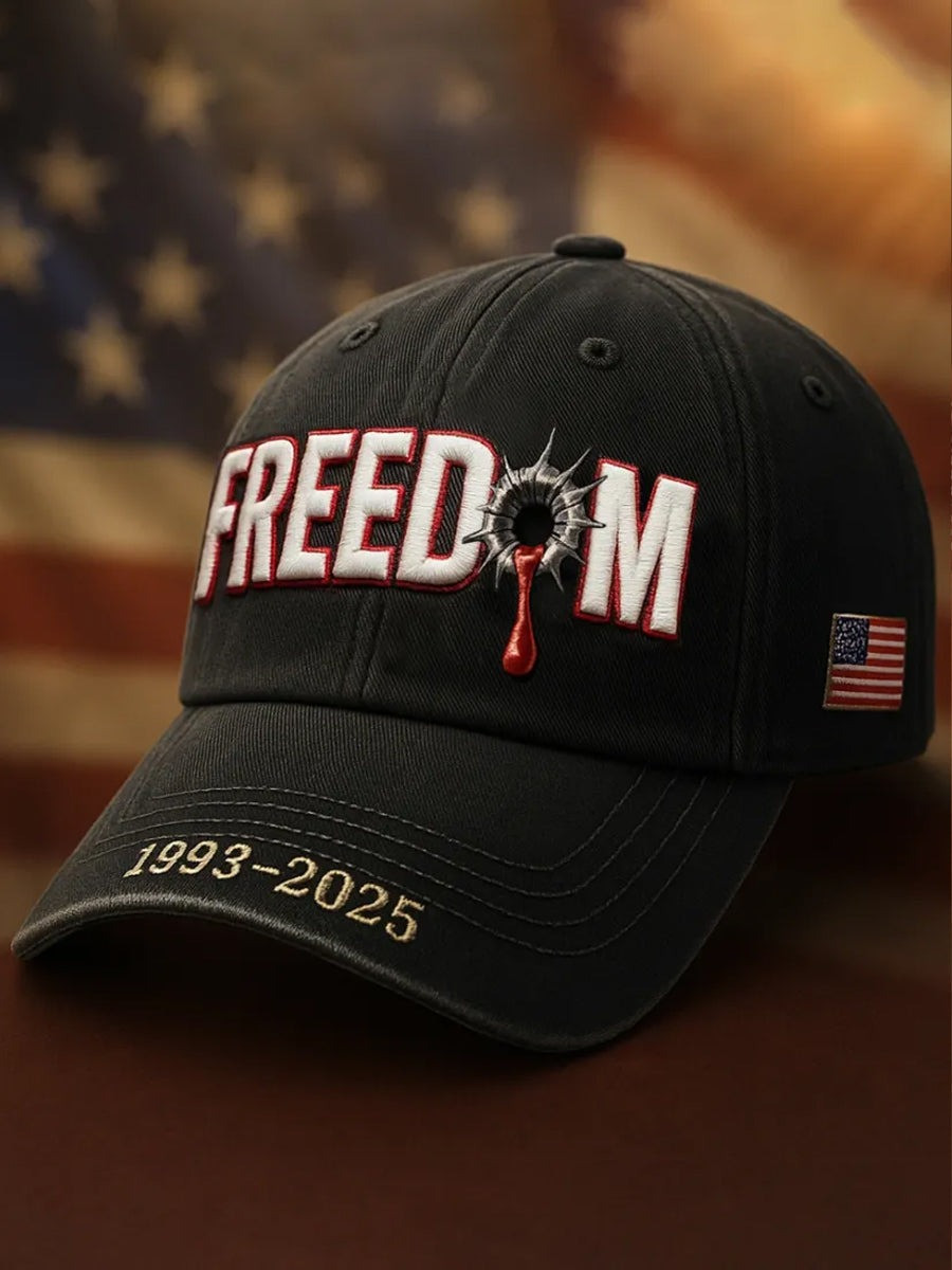 Charlie Kirk Freedom Is Not Free Rest In Peace Embroidered Hat Best Gift America Lovers and Supporters