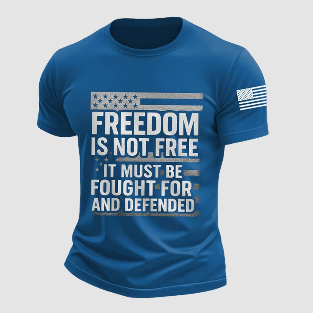 Charlie Kirk Freedom Is Not Free T-Shirt It Must Be Fought For And Defended Never Surrender