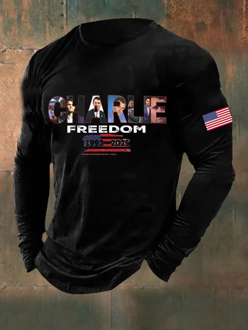 Charlie Kirk Freedom Long Sleeve Shirt Freedom 1993 2025 Kirk USA Memorial CK 47 Merch