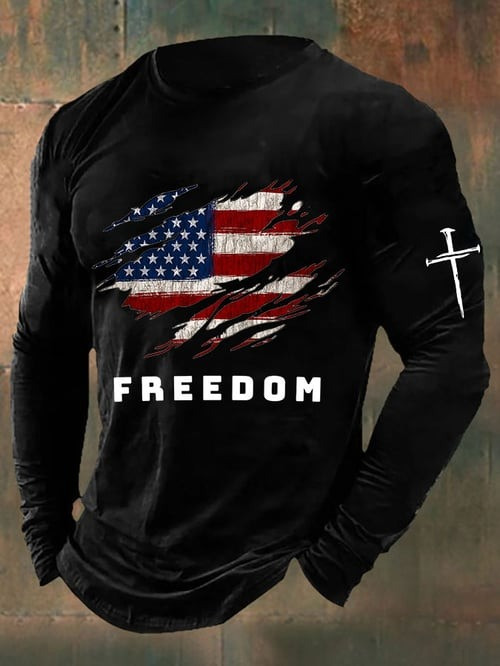 Charlie Kirk Freedom Long Sleeve Shirt Freedom Charlie Kirk Cross 1993 2025 Tribute Gifts