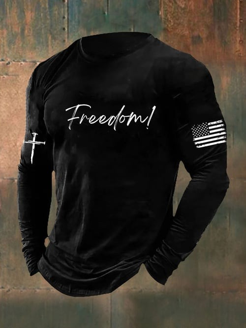 Charlie Kirk Freedom Long Sleeve Shirt Rest In Peace Charlie Kirk Patriotic Gifts
