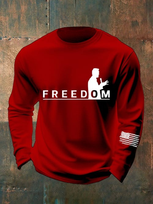 Charlie Kirk Freedom Long Sleeve Shirt Tribute Charlie Kirk His Voice Lives On Shirt