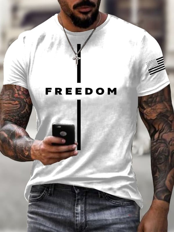 Charlie Kirk Freedom Man's Shirt Rest In Peace Charlie Kirk Clothing Gift For Patriots