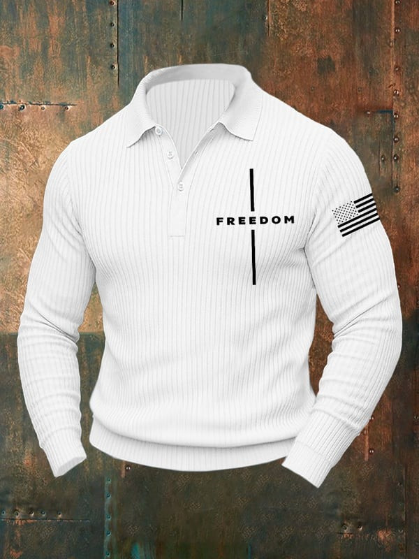 Charlie Kirk Freedom Men's Button Long Sleeve Shirt The Charlie Kirk Show Merch Gifts