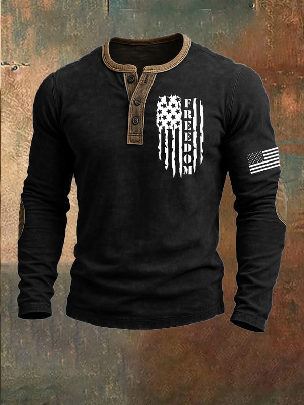 Charlie Kirk Freedom Men's Button Long Sleeve Shirt Turning Point USA Tribute Apparel