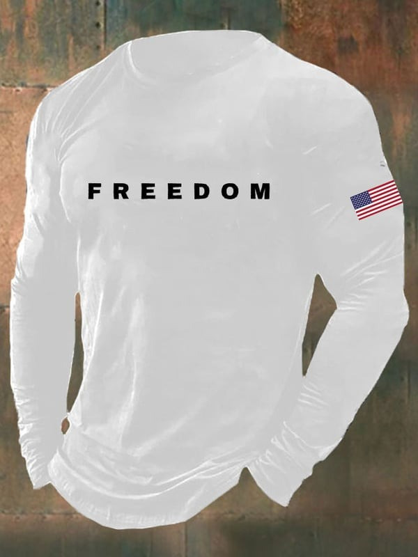 Charlie Kirk Freedom Men's Long Sleeve Shirt Turning Point USA Charlie Kirk Website