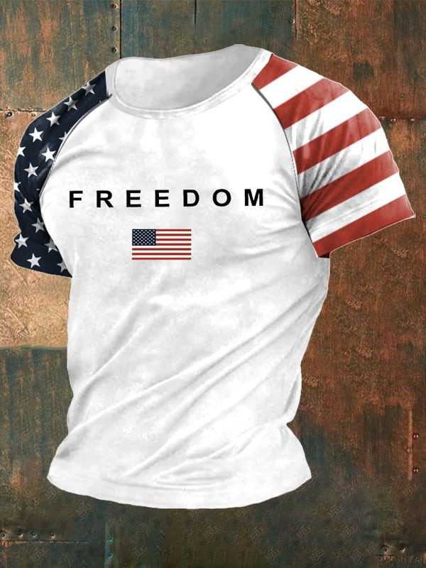 Charlie Kirk Freedom Men's T-Shirt Charlie Wore TPUSA Flag Charlie Kirk Shirts For Sale