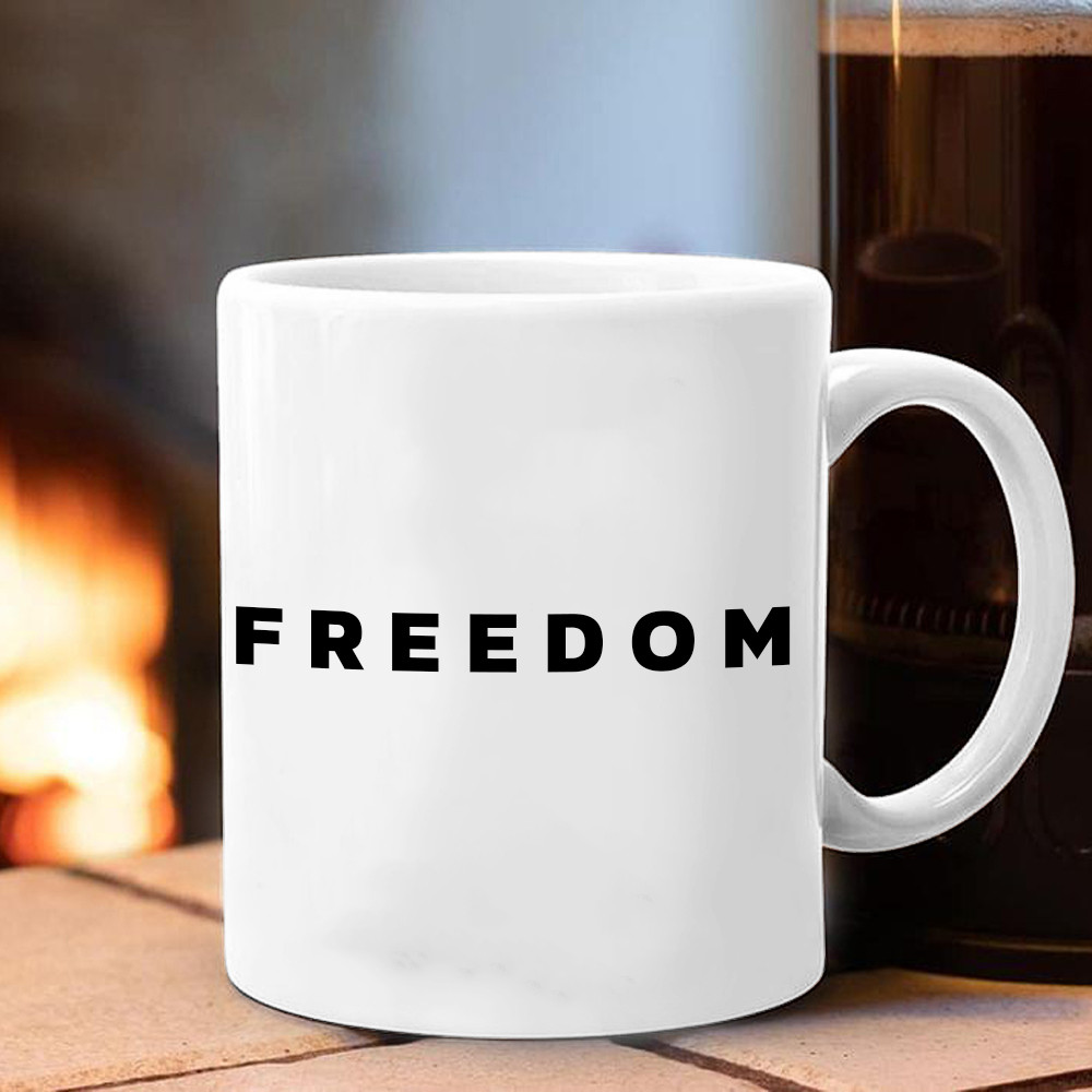 Charlie Kirk Freedom Merch Freedom White Coffee Mug Unique Coffee Mug Gift