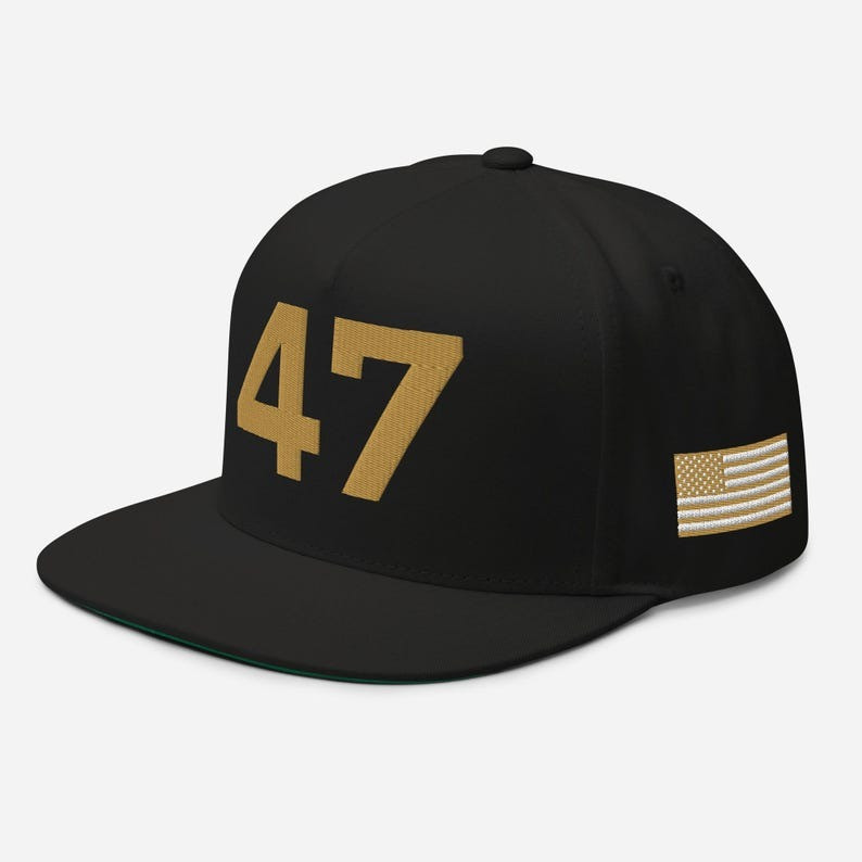 Charlie Kirk Freedom Merch MAGA 47 Embroidery Black Cap Gift for Patriotic Dad