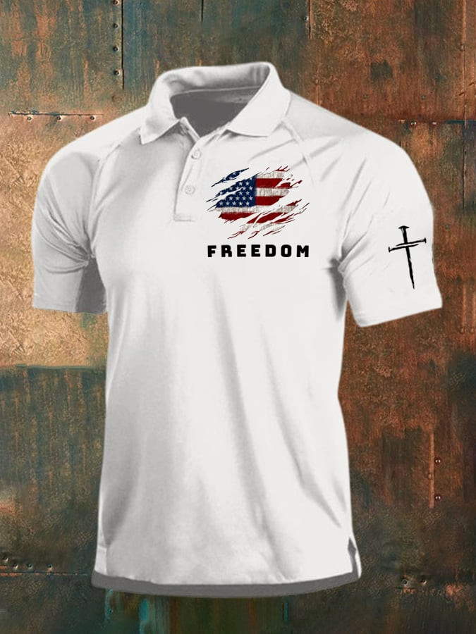 Charlie Kirk Freedom Merch Polo Shirt Freedom Charlie RIP Charlie Kirk 47 Tribute Idea Present