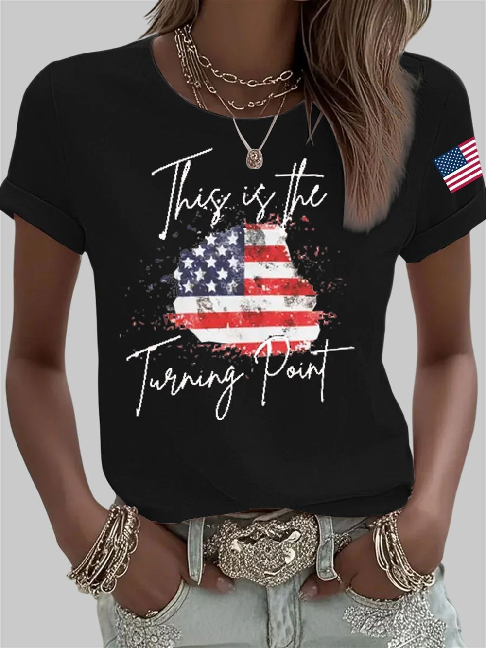 Charlie Kirk Freedom Merch Shirt Women's This Is The Turning Point TPUSA Shirt