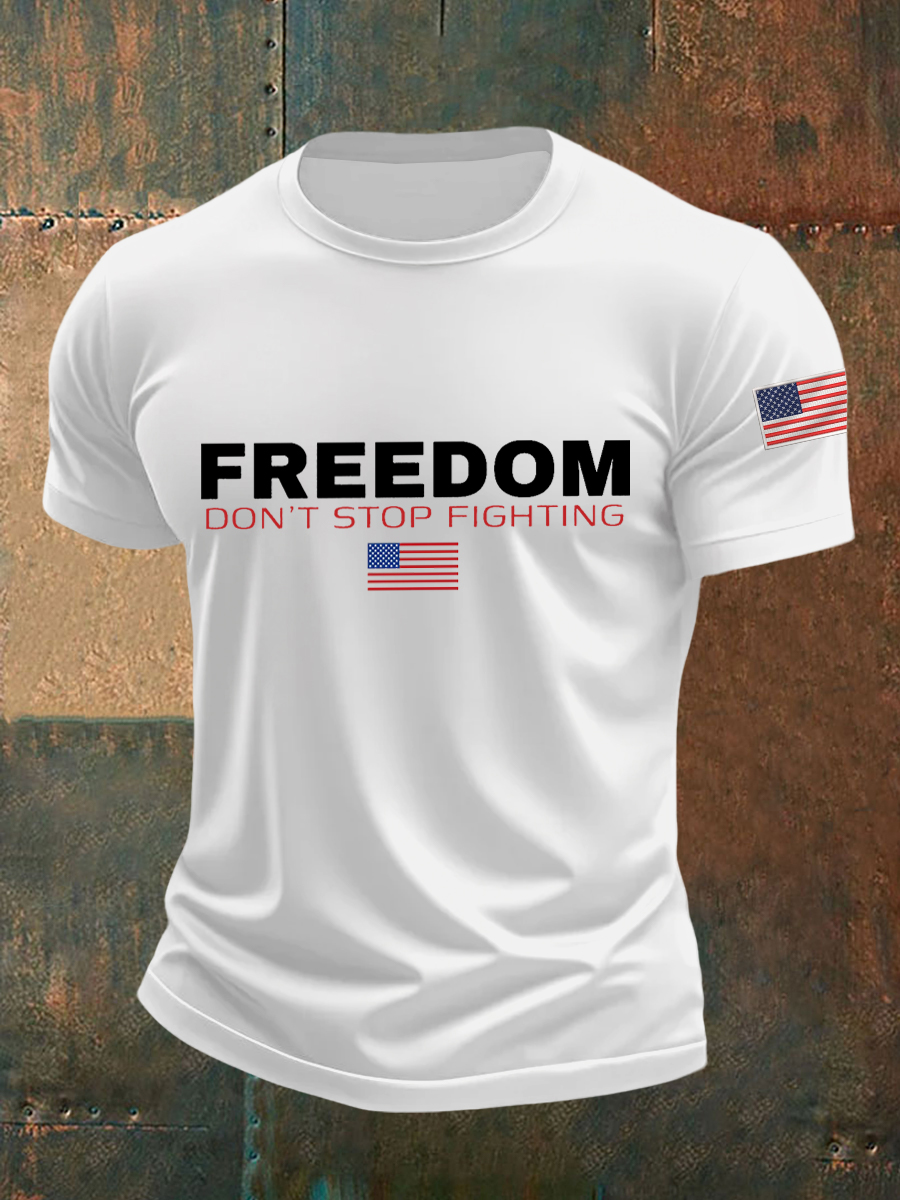 Charlie Kirk Freedom Merch T-shirt Freedom Don_t Stop Fighting Logo We Are Charlie Kirk Shirt