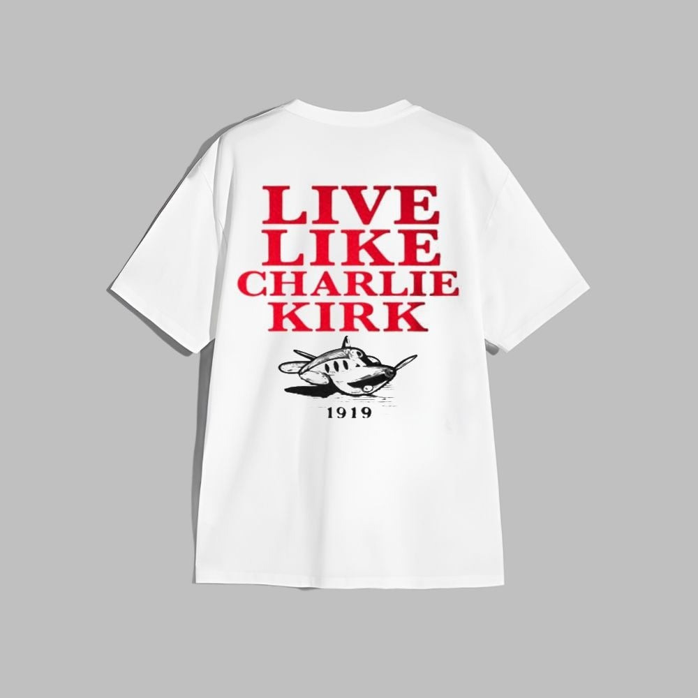 Charlie Kirk Freedom Merch T-shirt Live Like Charlie Kirk 1919 Commemorative Shirt Gifts