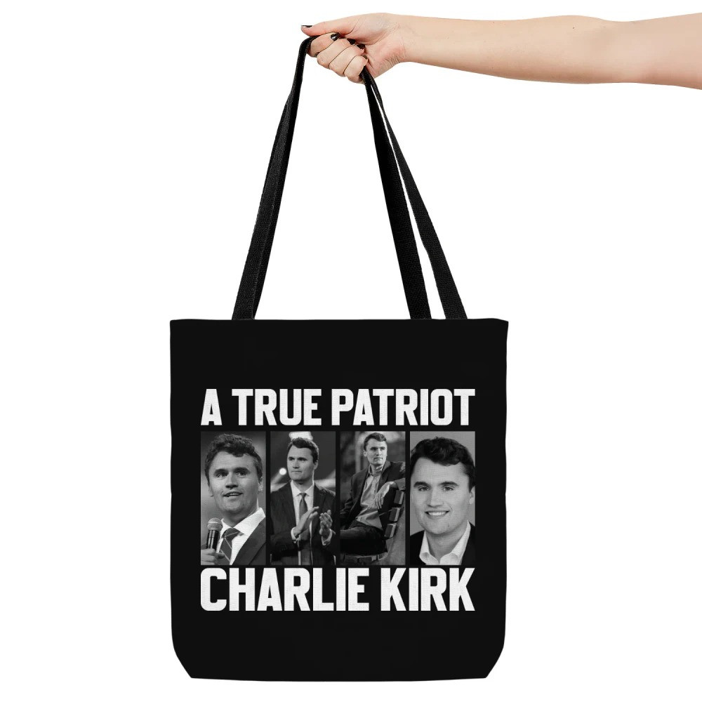 Charlie Kirk Freedom Merch Tote Bag A True Patriot Charlie Kirk Memorial Charlie Kirk Merch