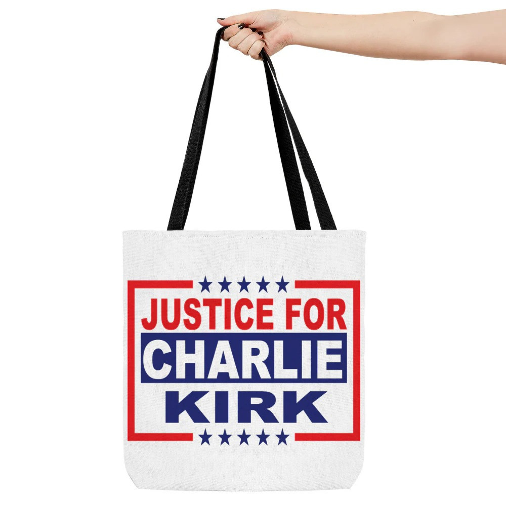 Charlie Kirk Freedom Merch Tote Bag Justice For Charlie Kirk Charlie Kirk Memorial Present
