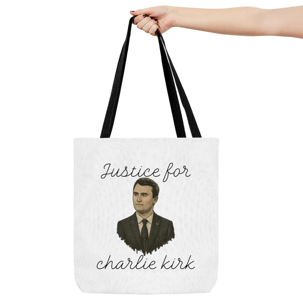 Charlie Kirk Freedom Merch Tote Bag Justice For Charlie Kirk Memorial Charlie Kirk Merch
