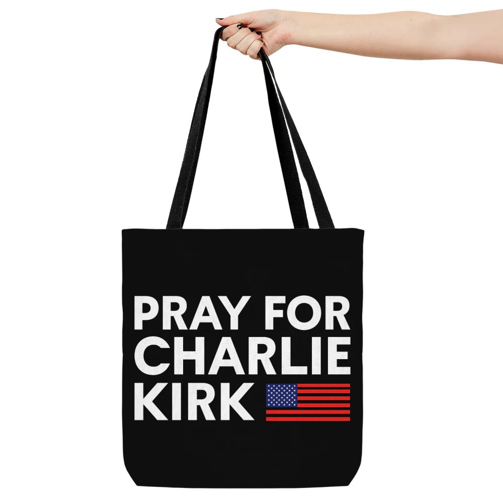 Charlie Kirk Freedom Merch Tote Bag Pray For Charlie Kirk Memorial Charlie Kirk Merch