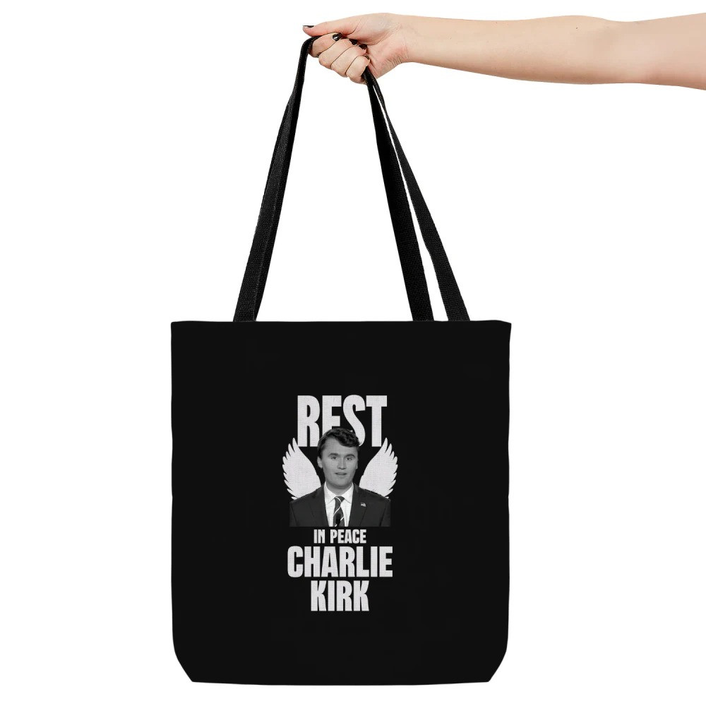 Charlie Kirk Freedom Merch Tote Bag Rest In Peace Charlie Kirk Memorial Charlie Kirk Merch