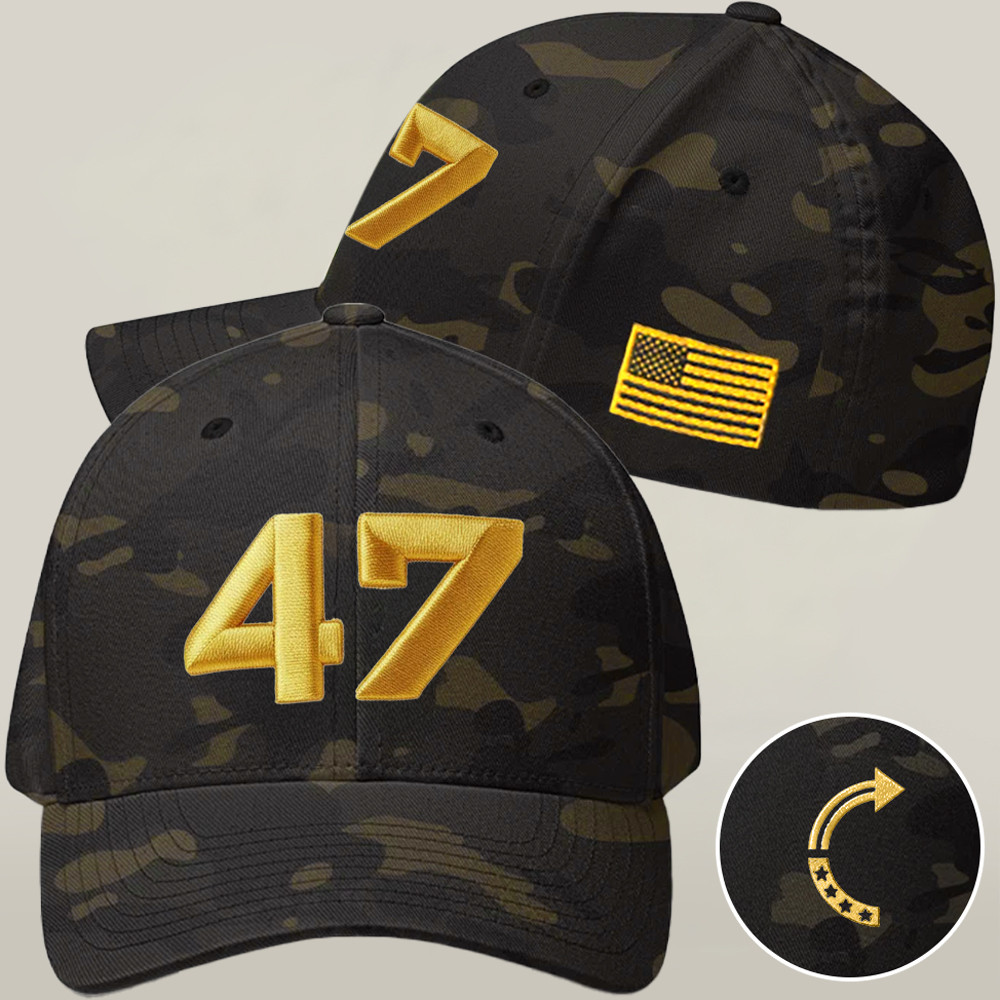 Charlie Kirk Freedom Merch U.S 47 Camo Cap Best Proud Gifts For Patriotic Dad