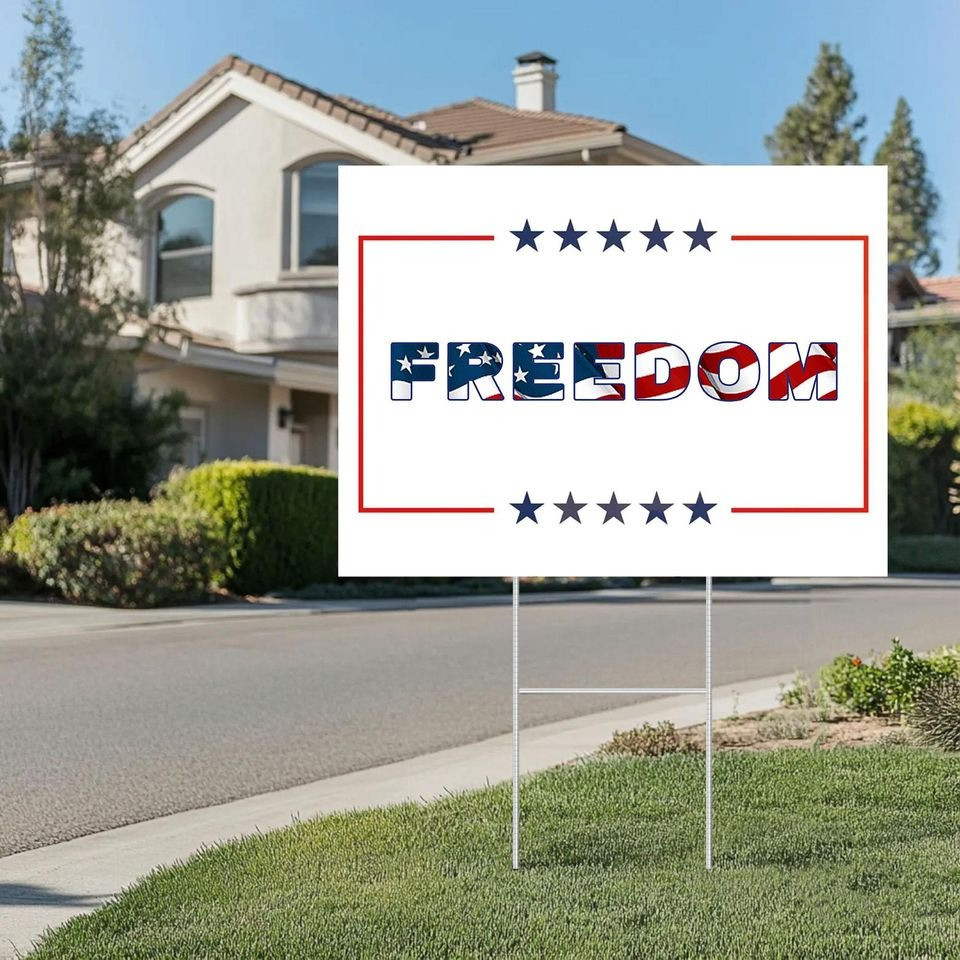 Charlie Kirk Freedom Merch Yard Sign Pray For Charlie Kirk Freedom Garden Decorations