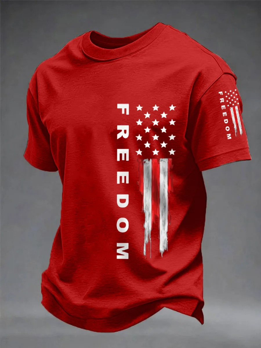 Charlie Kirk Freedom Patriotic Stars T-Shirt American Conservative Trending Apparel Gift For Fans And Family