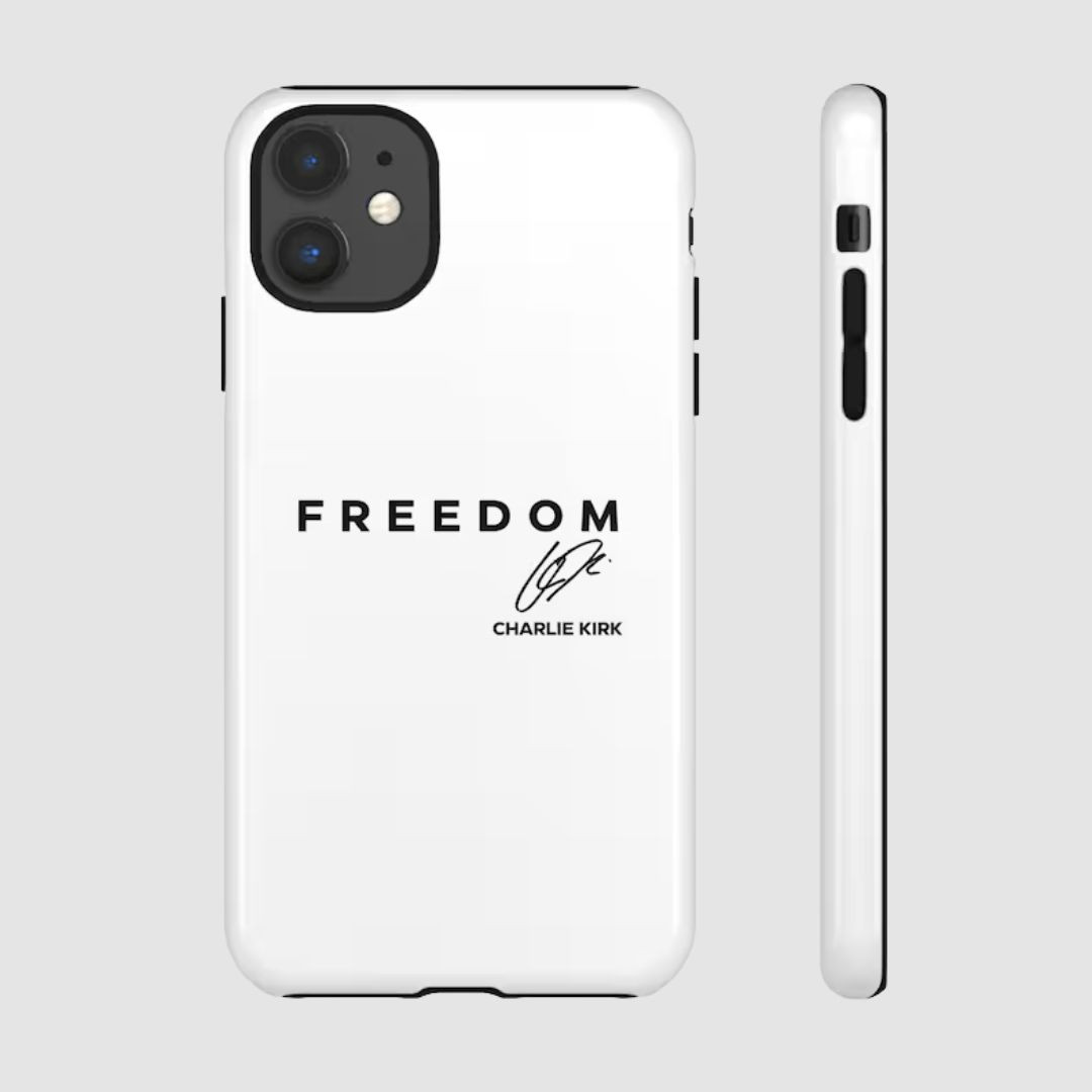 Charlie Kirk Freedom Phone Case Turning Point USA Best Signed Memorial Merch Gifts For Him