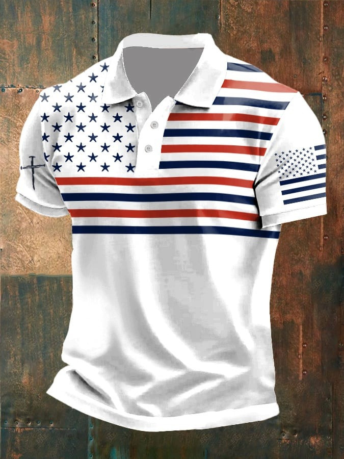 Charlie Kirk Freedom Polo Shirt American Charlie Kirk Flag 47 Tribute Merch