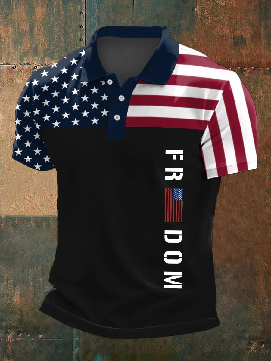 Charlie Kirk Freedom Polo Shirt American Flag Pray For Charlie Kirk 47 Tribute Merch