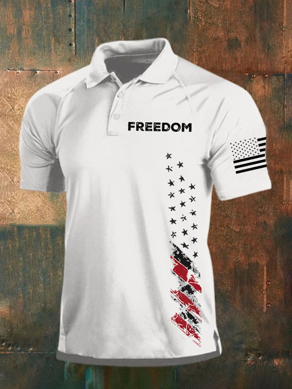 Charlie Kirk Freedom Polo Shirt Turning Point USA Clothing Remembrance Gifts For Proud