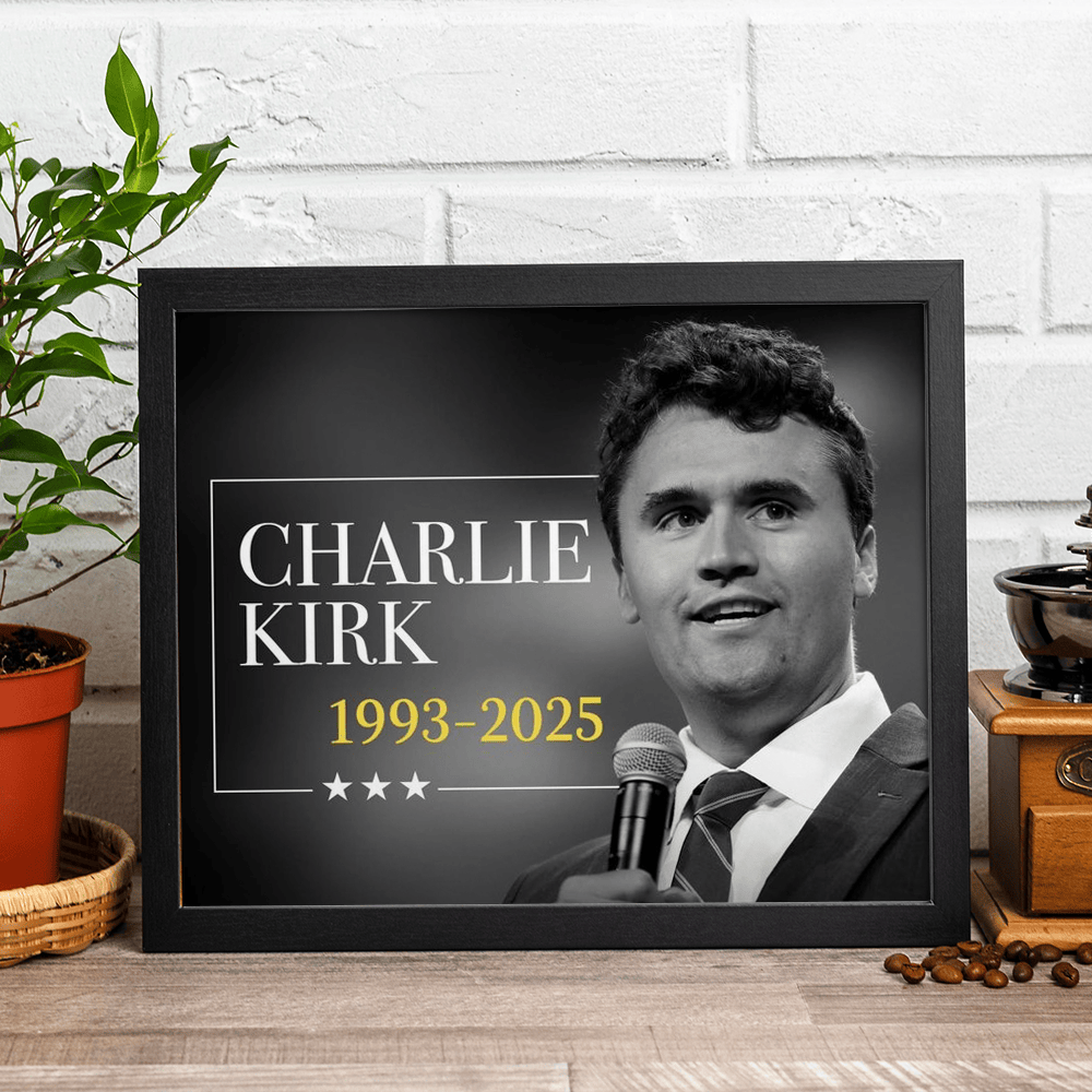 Charlie Kirk Freedom Poster 1993 2025 RIP Charlie Kirk Memorial Idea Presents