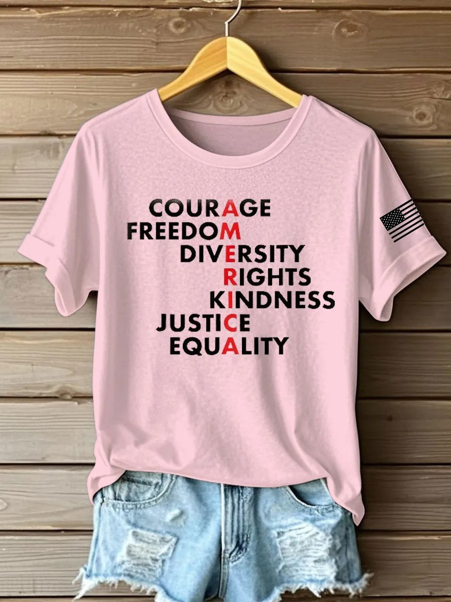 Charlie Kirk Freedom Printed Iron On Short Sleeve T-Shirt Best Gift For America Lovers